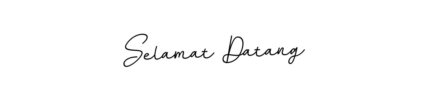 How to make Selamat Datang name signature. Use BallpointsItalic-DORy9 style for creating short signs online. This is the latest handwritten sign. Selamat Datang signature style 11 images and pictures png