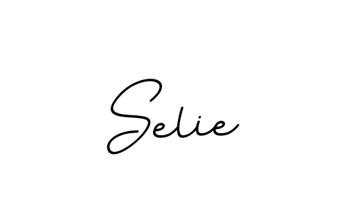 How to make Selie name signature. Use BallpointsItalic-DORy9 style for creating short signs online. This is the latest handwritten sign. Selie signature style 11 images and pictures png