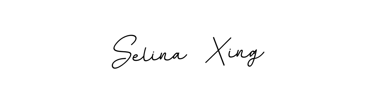 This is the best signature style for the Selina  Xing name. Also you like these signature font (BallpointsItalic-DORy9). Mix name signature. Selina  Xing signature style 11 images and pictures png