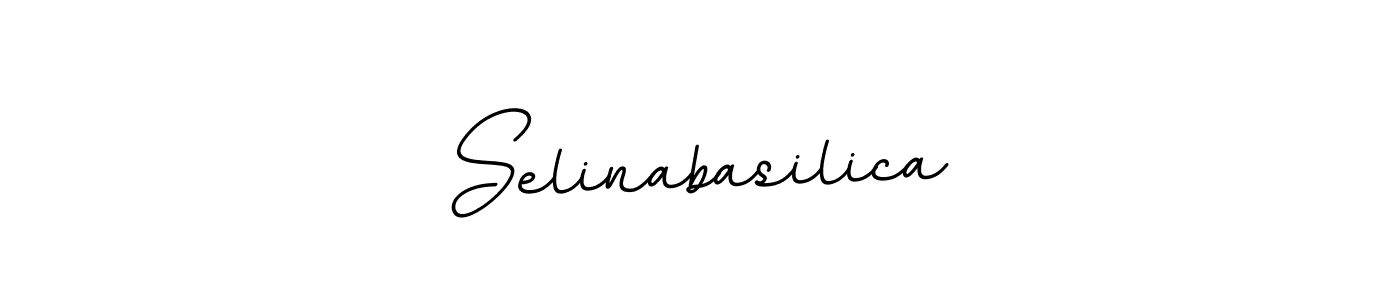 if you are searching for the best signature style for your name Selinabasilica. so please give up your signature search. here we have designed multiple signature styles  using BallpointsItalic-DORy9. Selinabasilica signature style 11 images and pictures png