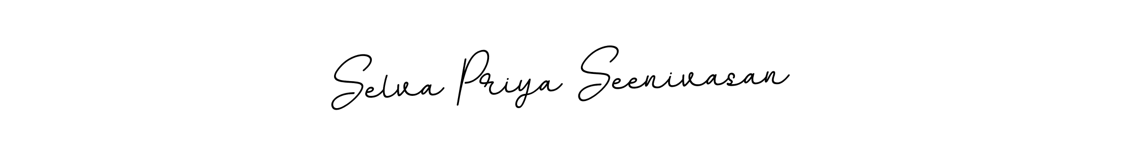 Use a signature maker to create a handwritten signature online. With this signature software, you can design (BallpointsItalic-DORy9) your own signature for name Selva Priya Seenivasan. Selva Priya Seenivasan signature style 11 images and pictures png