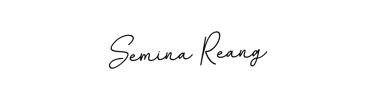 Create a beautiful signature design for name Semina Reang. With this signature (BallpointsItalic-DORy9) fonts, you can make a handwritten signature for free. Semina Reang signature style 11 images and pictures png