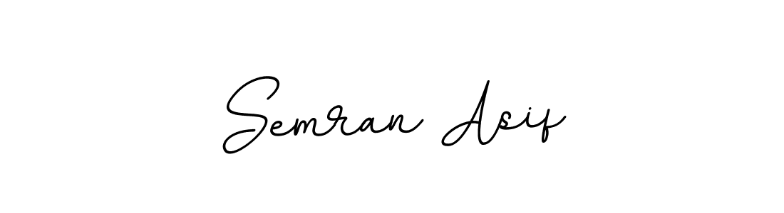 Make a beautiful signature design for name Semran Asif. With this signature (BallpointsItalic-DORy9) style, you can create a handwritten signature for free. Semran Asif signature style 11 images and pictures png