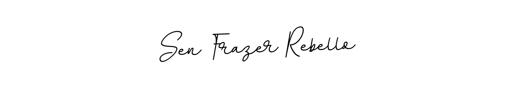Make a beautiful signature design for name Sen Frazer Rebello. With this signature (BallpointsItalic-DORy9) style, you can create a handwritten signature for free. Sen Frazer Rebello signature style 11 images and pictures png