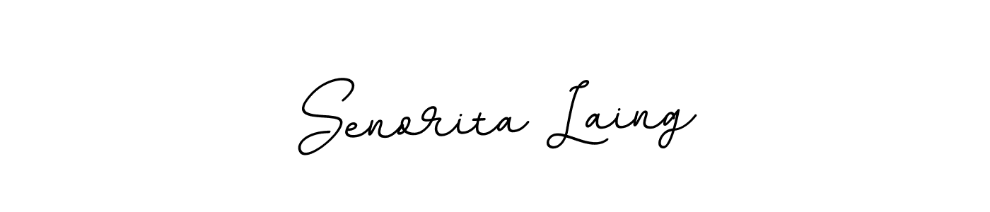if you are searching for the best signature style for your name Senorita Laing. so please give up your signature search. here we have designed multiple signature styles  using BallpointsItalic-DORy9. Senorita Laing signature style 11 images and pictures png