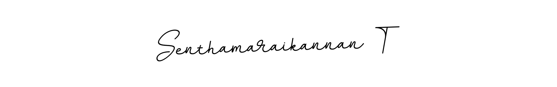 Make a beautiful signature design for name Senthamaraikannan T. With this signature (BallpointsItalic-DORy9) style, you can create a handwritten signature for free. Senthamaraikannan T signature style 11 images and pictures png