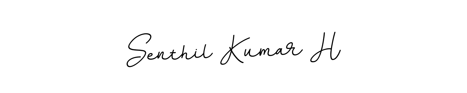 Make a beautiful signature design for name Senthil Kumar H. With this signature (BallpointsItalic-DORy9) style, you can create a handwritten signature for free. Senthil Kumar H signature style 11 images and pictures png