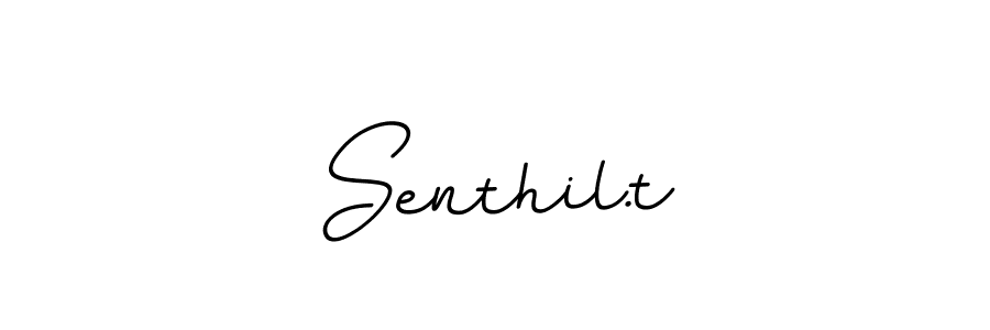 How to make Senthil.t name signature. Use BallpointsItalic-DORy9 style for creating short signs online. This is the latest handwritten sign. Senthil.t signature style 11 images and pictures png