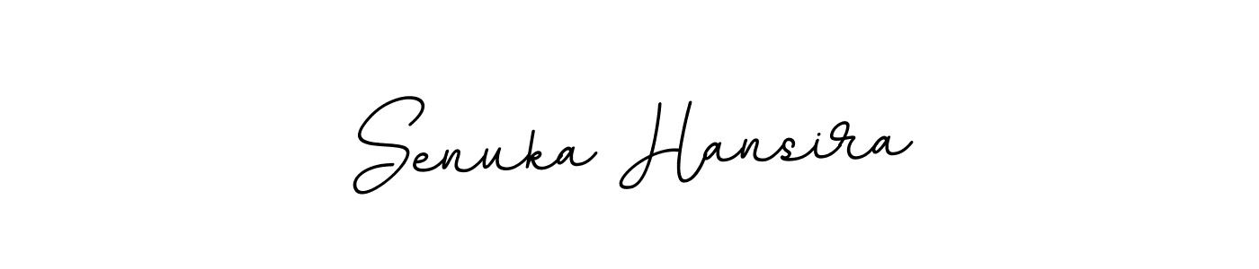 Make a beautiful signature design for name Senuka Hansira. With this signature (BallpointsItalic-DORy9) style, you can create a handwritten signature for free. Senuka Hansira signature style 11 images and pictures png