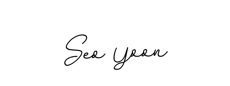 How to make Seo Yoon name signature. Use BallpointsItalic-DORy9 style for creating short signs online. This is the latest handwritten sign. Seo Yoon signature style 11 images and pictures png