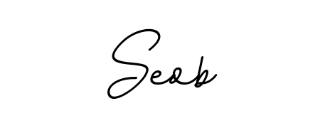 Create your official email sign-off with Seob name in BallpointsItalic-DORy9 style. Crisp, clean, and perfectly legible across all screens. Seob signature style 11 images and pictures png
