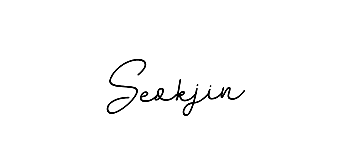 Create a beautiful signature design for name Seokjin. With this signature (BallpointsItalic-DORy9) fonts, you can make a handwritten signature for free. Seokjin signature style 11 images and pictures png