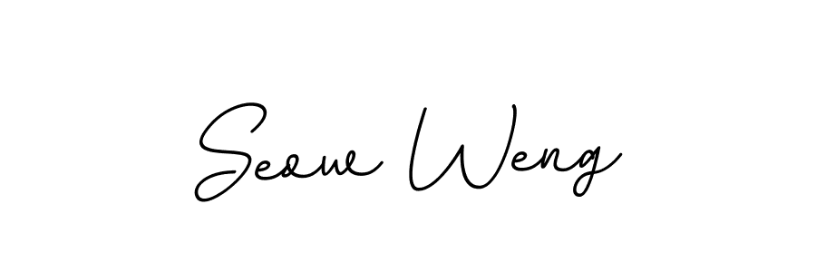 Use a signature maker to create a handwritten signature online. With this signature software, you can design (BallpointsItalic-DORy9) your own signature for name Seow Weng. Seow Weng signature style 11 images and pictures png