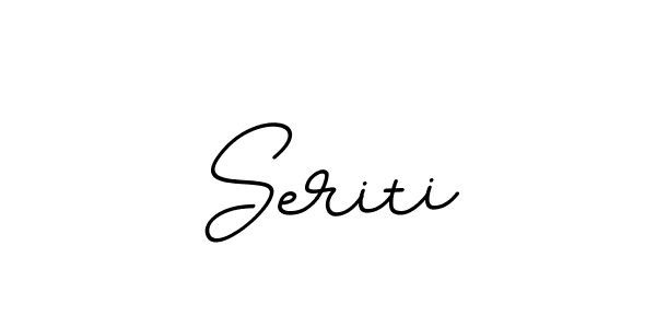 Use a signature maker to create a handwritten signature online. With this signature software, you can design (BallpointsItalic-DORy9) your own signature for name Seriti. Seriti signature style 11 images and pictures png