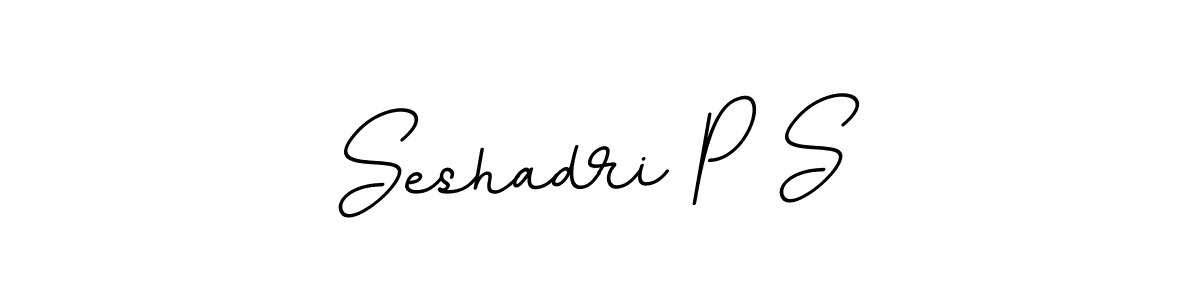 Make a beautiful signature design for name Seshadri P S. With this signature (BallpointsItalic-DORy9) style, you can create a handwritten signature for free. Seshadri P S signature style 11 images and pictures png