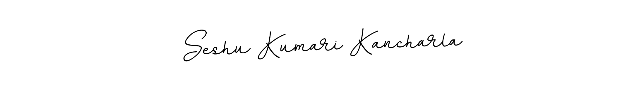 Make a beautiful signature design for name Seshu Kumari Kancharla. With this signature (BallpointsItalic-DORy9) style, you can create a handwritten signature for free. Seshu Kumari Kancharla signature style 11 images and pictures png