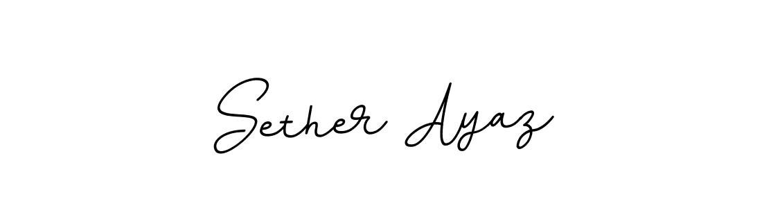 The best way (BallpointsItalic-DORy9) to make a short signature is to pick only two or three words in your name. The name Sether Ayaz include a total of six letters. For converting this name. Sether Ayaz signature style 11 images and pictures png