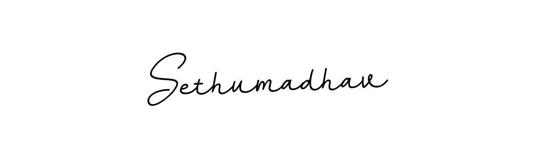 Create a beautiful signature design for name Sethumadhav. With this signature (BallpointsItalic-DORy9) fonts, you can make a handwritten signature for free. Sethumadhav signature style 11 images and pictures png