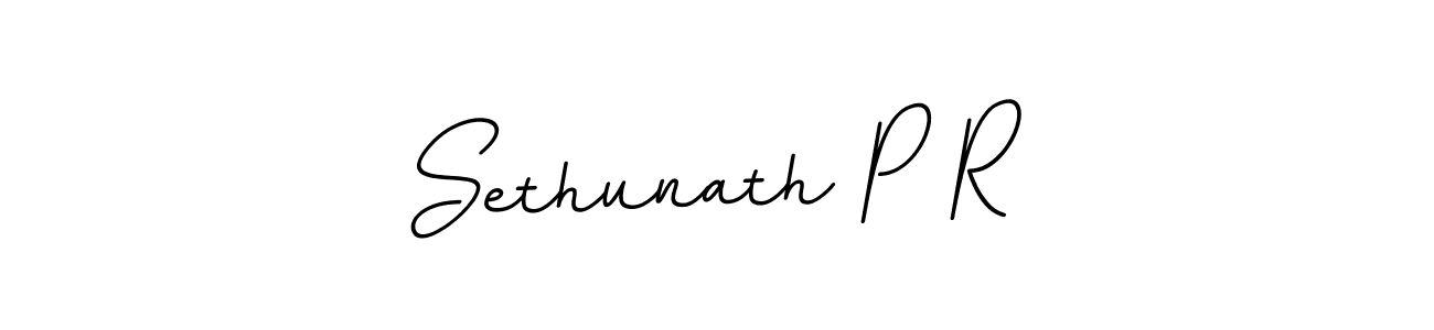 Make a beautiful signature design for name Sethunath P R. With this signature (BallpointsItalic-DORy9) style, you can create a handwritten signature for free. Sethunath P R signature style 11 images and pictures png