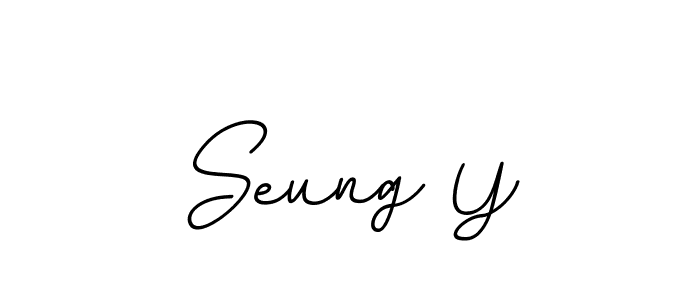Use a signature maker to create a handwritten signature online. With this signature software, you can design (BallpointsItalic-DORy9) your own signature for name Seung Y. Seung Y signature style 11 images and pictures png