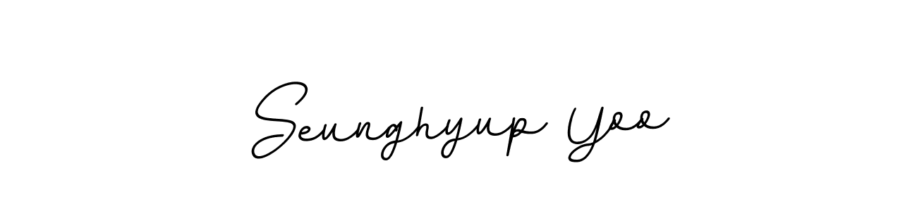 Seunghyup Yoo stylish signature style. Best Handwritten Sign (BallpointsItalic-DORy9) for my name. Handwritten Signature Collection Ideas for my name Seunghyup Yoo. Seunghyup Yoo signature style 11 images and pictures png