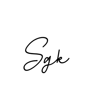 Design your own signature with our free online signature maker. With this signature software, you can create a handwritten (BallpointsItalic-DORy9) signature for name Sgk. Sgk signature style 11 images and pictures png