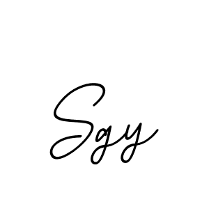 Create a beautiful signature design for name Sgy. With this signature (BallpointsItalic-DORy9) fonts, you can make a handwritten signature for free. Sgy signature style 11 images and pictures png