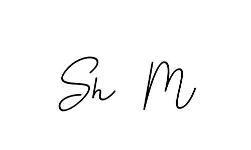 Create a beautiful signature design for name Sh  M. With this signature (BallpointsItalic-DORy9) fonts, you can make a handwritten signature for free. Sh  M signature style 11 images and pictures png