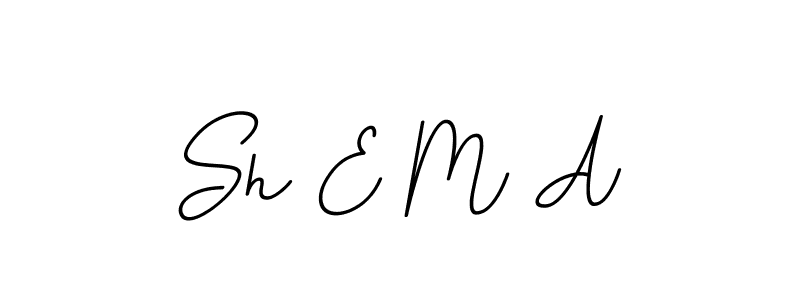 Sh E M A stylish signature style. Best Handwritten Sign (BallpointsItalic-DORy9) for my name. Handwritten Signature Collection Ideas for my name Sh E M A. Sh E M A signature style 11 images and pictures png