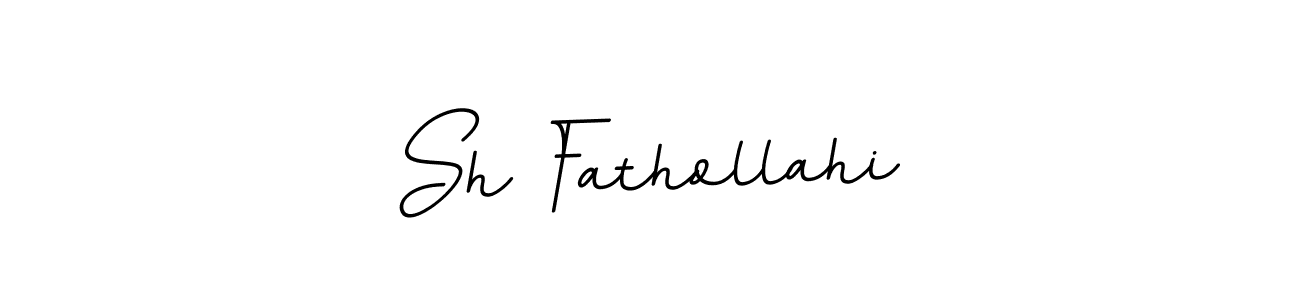 Make a beautiful signature design for name Sh Fathollahi. With this signature (BallpointsItalic-DORy9) style, you can create a handwritten signature for free. Sh Fathollahi signature style 11 images and pictures png