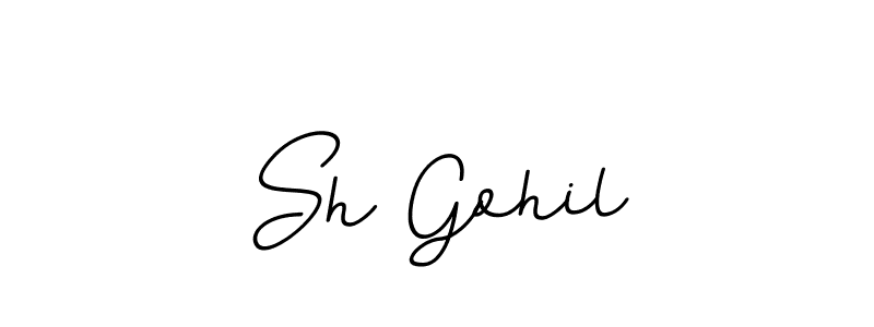 How to make Sh Gohil name signature. Use BallpointsItalic-DORy9 style for creating short signs online. This is the latest handwritten sign. Sh Gohil signature style 11 images and pictures png
