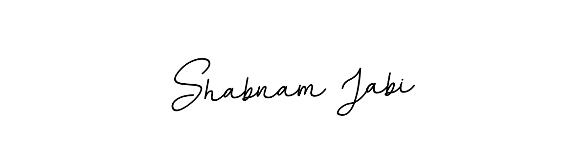 This is the best signature style for the Shabnam Jabi name. Also you like these signature font (BallpointsItalic-DORy9). Mix name signature. Shabnam Jabi signature style 11 images and pictures png