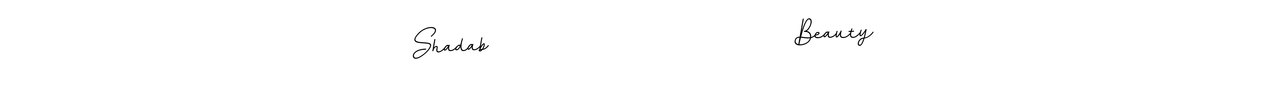 Use a signature maker to create a handwritten signature online. With this signature software, you can design (BallpointsItalic-DORy9) your own signature for name Shadab                                Beauty. Shadab                                Beauty signature style 11 images and pictures png