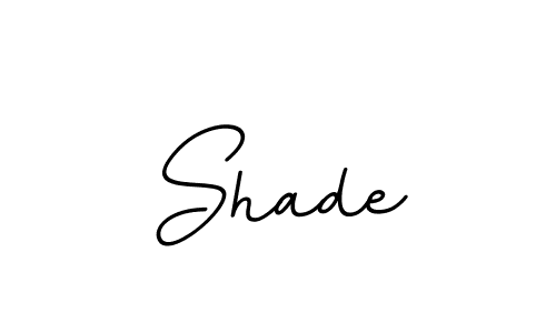 Use a signature maker to create a handwritten signature online. With this signature software, you can design (BallpointsItalic-DORy9) your own signature for name Shade. Shade signature style 11 images and pictures png