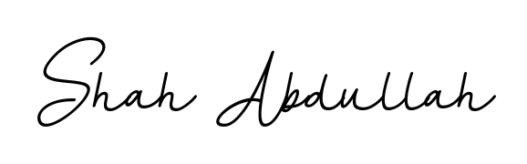 A stylish, flowing autograph style designed for name Shah Abdullah using BallpointsItalic-DORy9 typography. Perfect for digital creative projects. Shah Abdullah signature style 11 images and pictures png