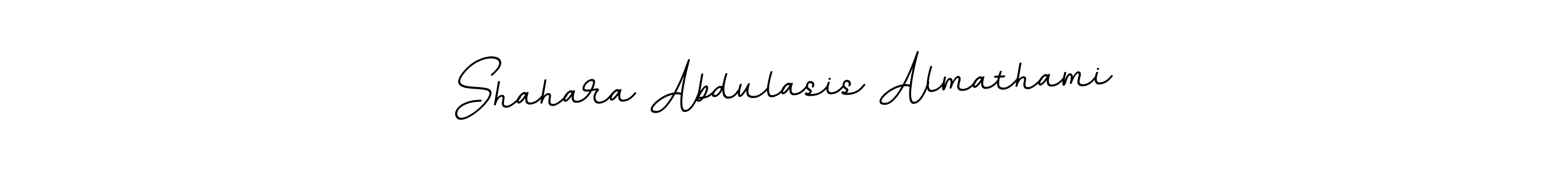 Design your own signature with our free online signature maker. With this signature software, you can create a handwritten (BallpointsItalic-DORy9) signature for name Shahara Abdulasis Almathami. Shahara Abdulasis Almathami signature style 11 images and pictures png