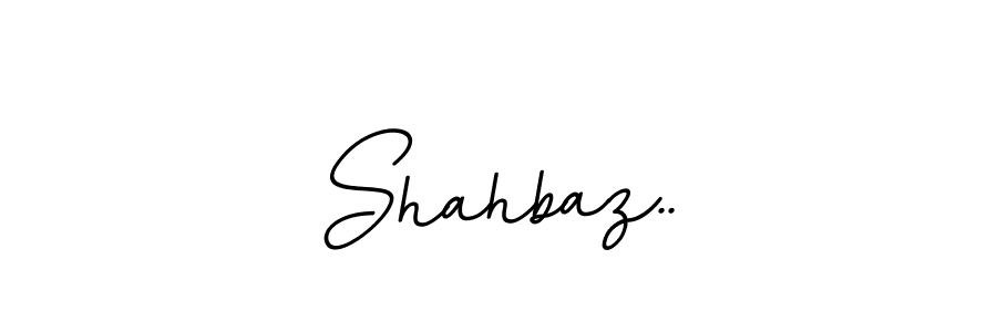 Use a signature maker to create a handwritten signature online. With this signature software, you can design (BallpointsItalic-DORy9) your own signature for name Shahbaz... Shahbaz.. signature style 11 images and pictures png