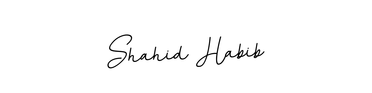 Use a signature maker to create a handwritten signature online. With this signature software, you can design (BallpointsItalic-DORy9) your own signature for name Shahid Habib. Shahid Habib signature style 11 images and pictures png