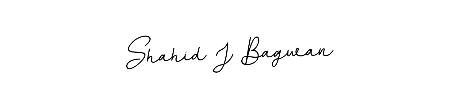 Make a beautiful signature design for name Shahid J Bagwan. With this signature (BallpointsItalic-DORy9) style, you can create a handwritten signature for free. Shahid J Bagwan signature style 11 images and pictures png