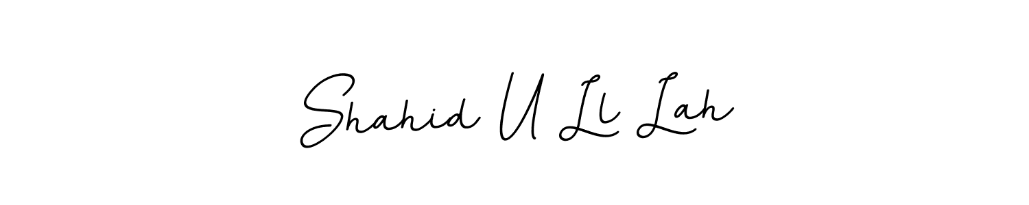The best way (BallpointsItalic-DORy9) to make a short signature is to pick only two or three words in your name. The name Shahid U Ll Lah include a total of six letters. For converting this name. Shahid U Ll Lah signature style 11 images and pictures png