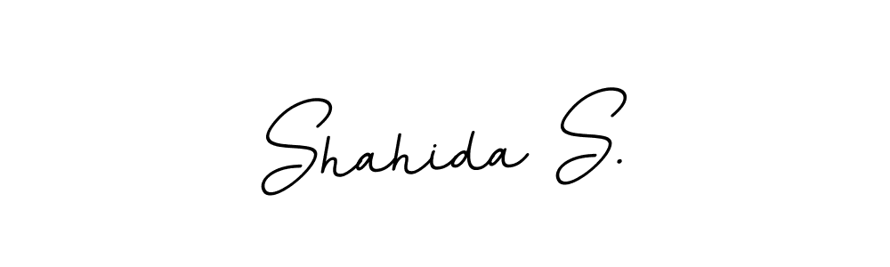 Design your own signature with our free online signature maker. With this signature software, you can create a handwritten (BallpointsItalic-DORy9) signature for name Shahida S.. Shahida S. signature style 11 images and pictures png