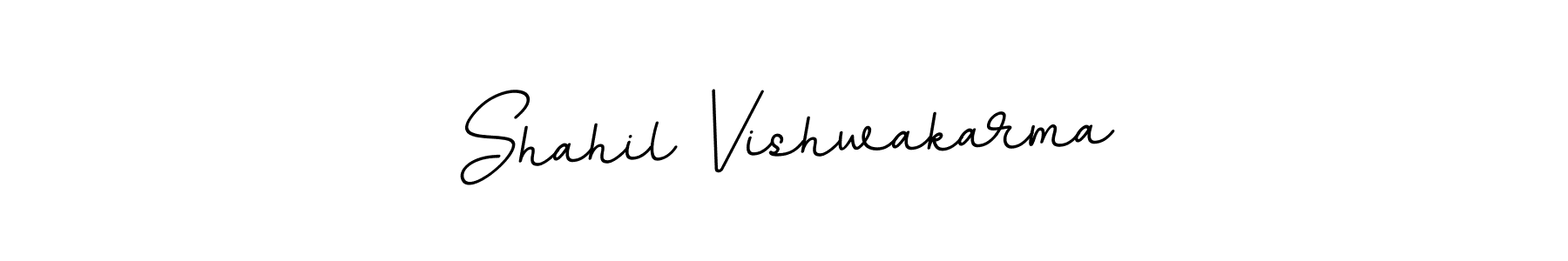 Make a beautiful signature design for name Shahil Vishwakarma. With this signature (BallpointsItalic-DORy9) style, you can create a handwritten signature for free. Shahil Vishwakarma signature style 11 images and pictures png