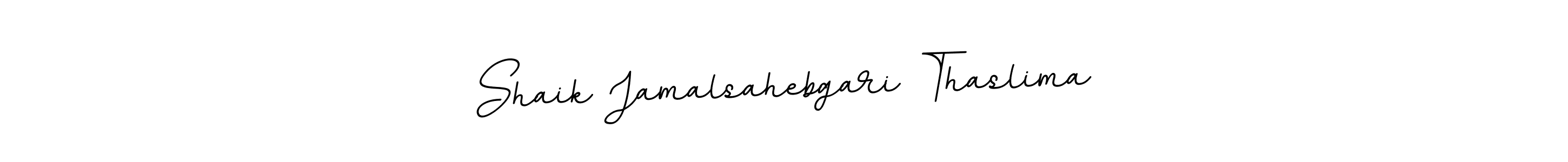 This is the best signature style for the Shaik Jamalsahebgari Thaslima name. Also you like these signature font (BallpointsItalic-DORy9). Mix name signature. Shaik Jamalsahebgari Thaslima signature style 11 images and pictures png