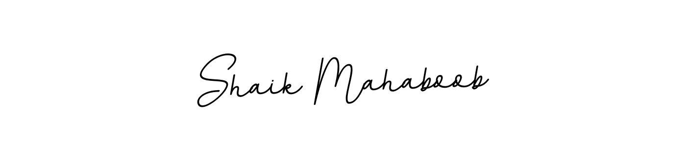 Use a signature maker to create a handwritten signature online. With this signature software, you can design (BallpointsItalic-DORy9) your own signature for name Shaik Mahaboob. Shaik Mahaboob signature style 11 images and pictures png