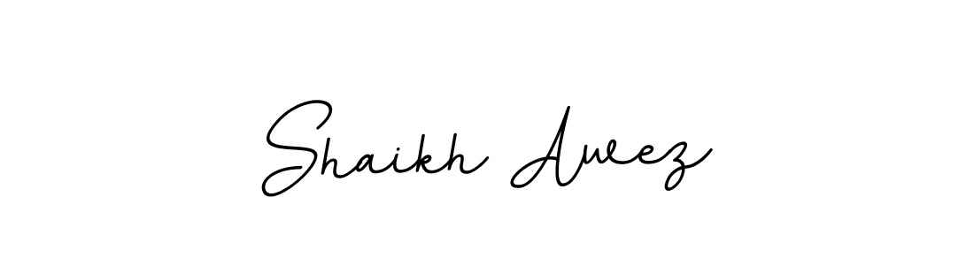 How to make Shaikh Awez name signature. Use BallpointsItalic-DORy9 style for creating short signs online. This is the latest handwritten sign. Shaikh Awez signature style 11 images and pictures png