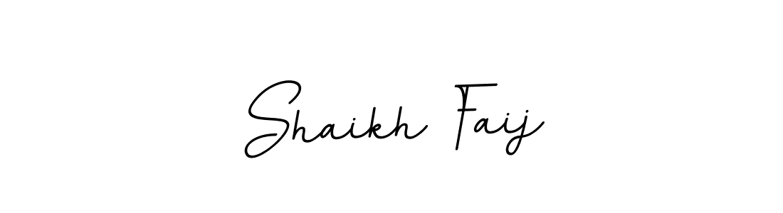 How to make Shaikh Faij name signature. Use BallpointsItalic-DORy9 style for creating short signs online. This is the latest handwritten sign. Shaikh Faij signature style 11 images and pictures png