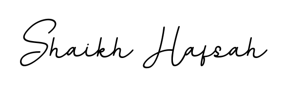 Upgrade your professional image with Shaikh Hafsah signature created with BallpointsItalic-DORy9 font. Fast, free, and watermark-free download. Shaikh Hafsah signature style 11 images and pictures png