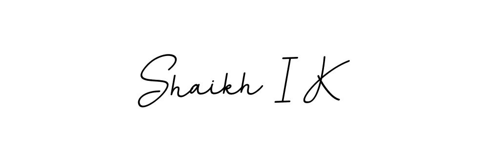 Design your own signature with our free online signature maker. With this signature software, you can create a handwritten (BallpointsItalic-DORy9) signature for name Shaikh I K. Shaikh I K signature style 11 images and pictures png