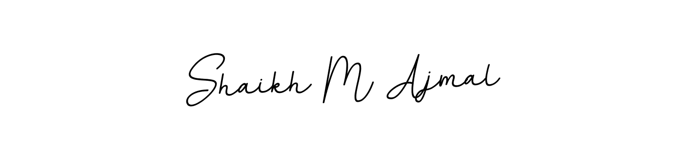 How to make Shaikh M Ajmal name signature. Use BallpointsItalic-DORy9 style for creating short signs online. This is the latest handwritten sign. Shaikh M Ajmal signature style 11 images and pictures png