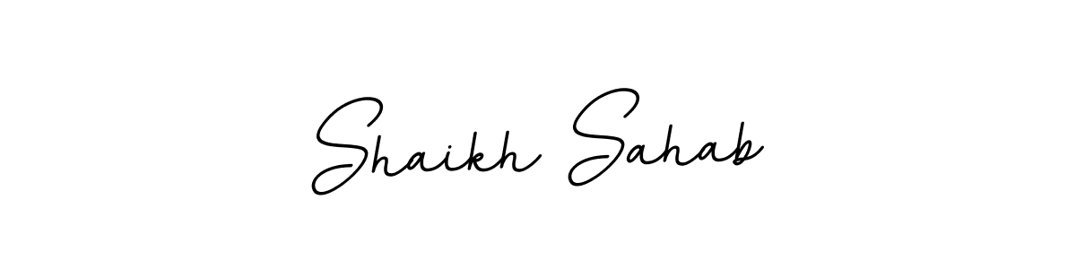 Design your own signature with our free online signature maker. With this signature software, you can create a handwritten (BallpointsItalic-DORy9) signature for name Shaikh Sahab. Shaikh Sahab signature style 11 images and pictures png